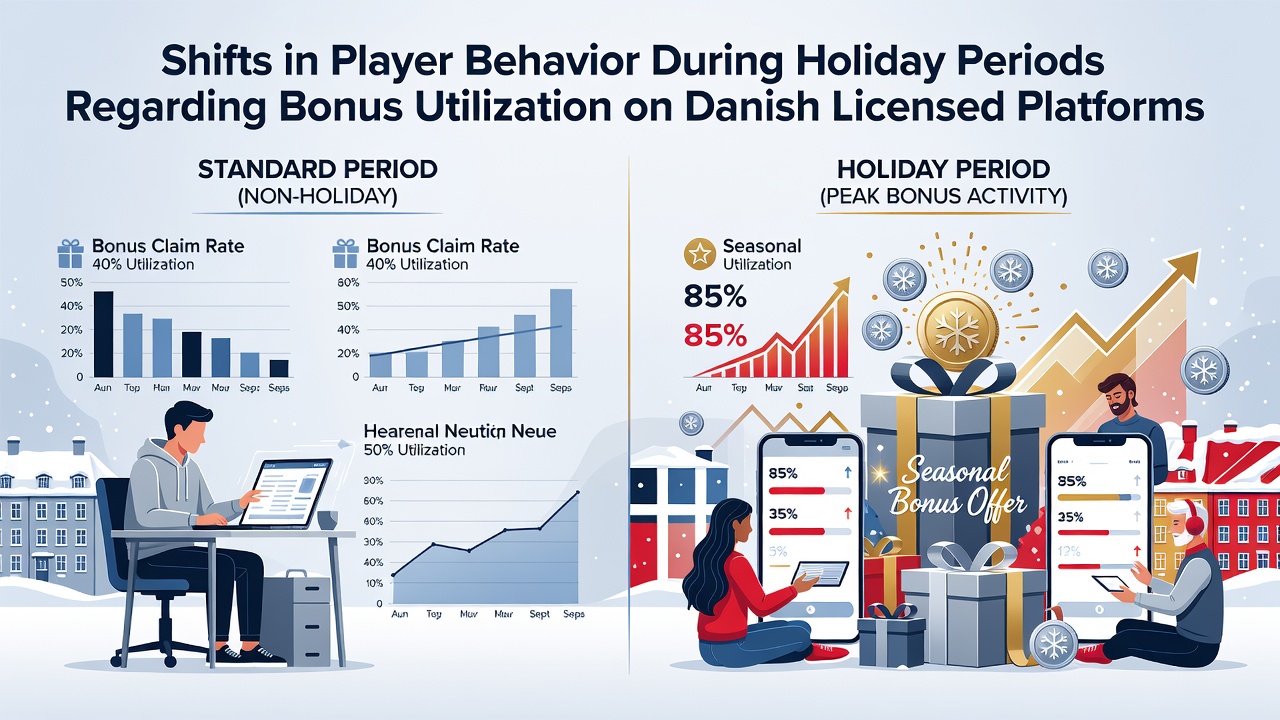 Graf der viser stigninger i bonusaktiveringer og sessionstid på danske licenserede casino platforme i ferieperioder